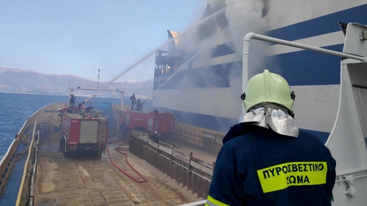 Greece ferry ship fire