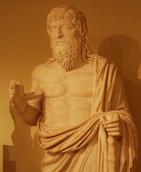 Statue of Apollonius of Tyana, museum of Herakleion Greece