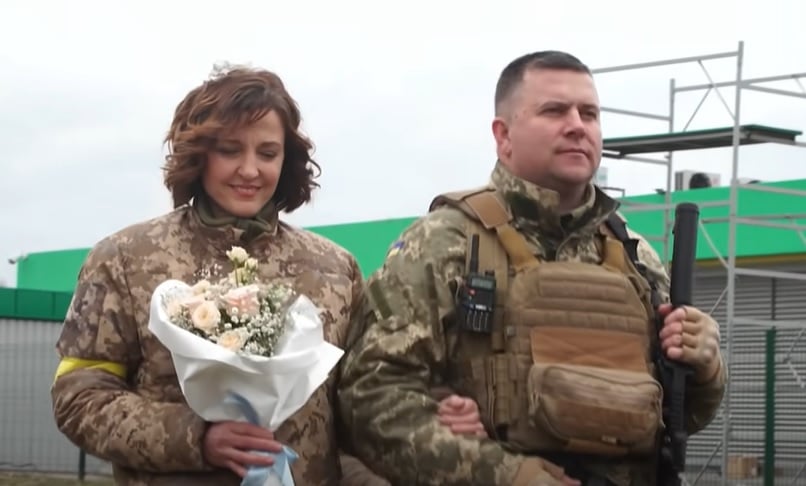 Ukrainian couple wed