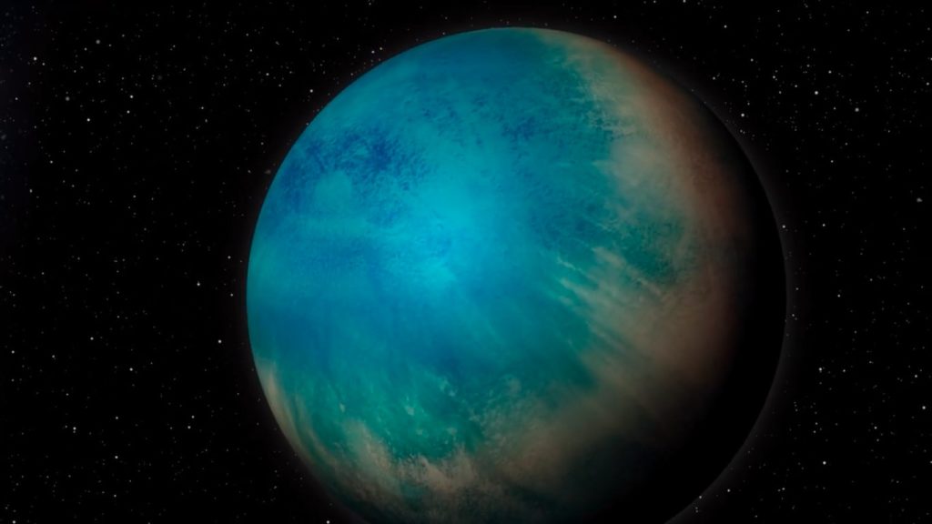 An extrasolar world covered in water