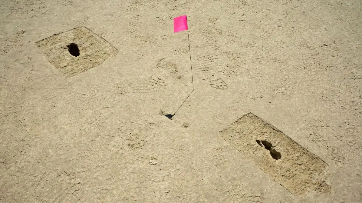 'Ghost Footprints' Utah Desert
