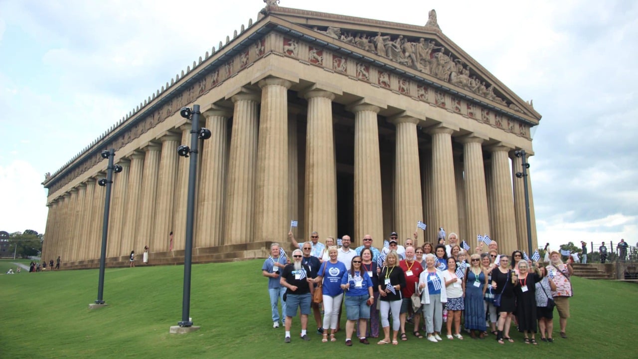 Greek-Born Adoptees Gather for First Ever Reunion in front of Parthenon replica in Nashville, Tennessee
