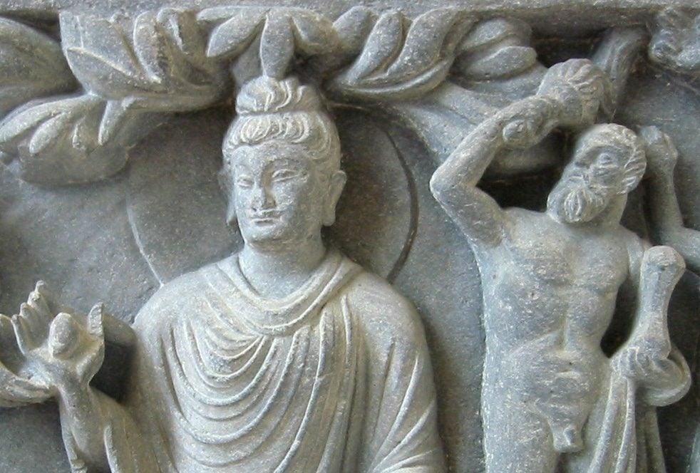 Buddha Guarded by Vajrapani-Hercules