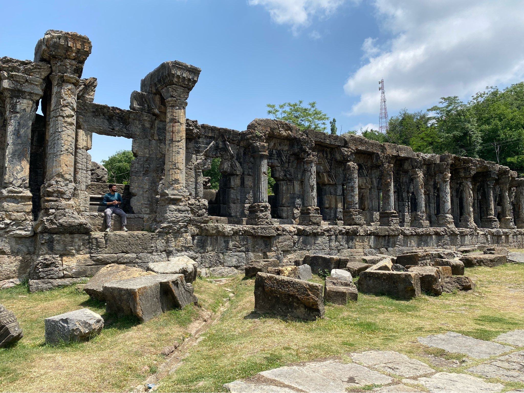 Ancient Greek style temple in Kashmir India