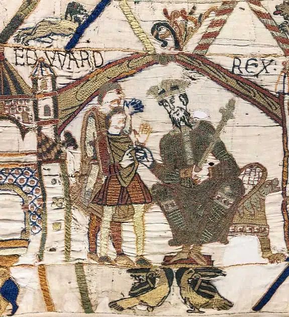 King Edward the Confessor wearing a crown
