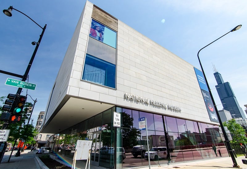 Exterior view of the National Hellenic Museum, Chicago, USA.