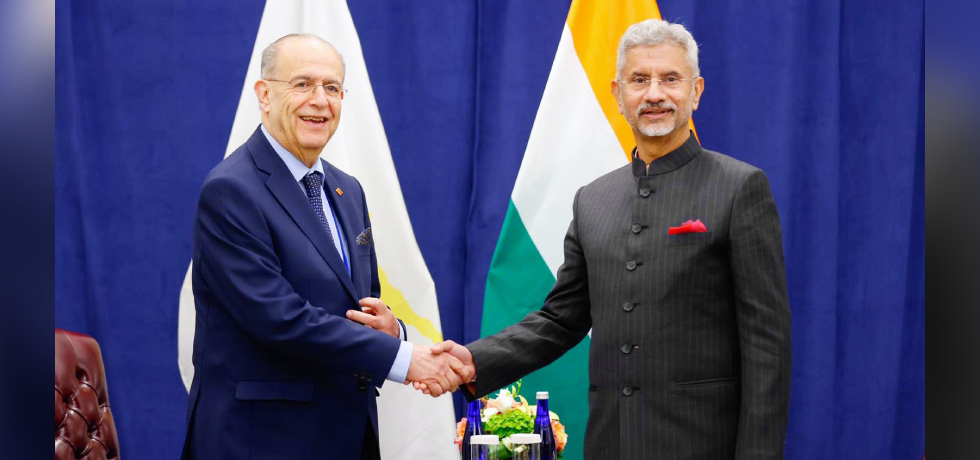 External Affairs Minister Dr. S. Jaishankar met H. E. Mr. Ioannis Kasoulides, Minister of Foreign Affairs of the Republic of Cyprus in New York 2022. Image source: Ministry of External Affairs Government of India.