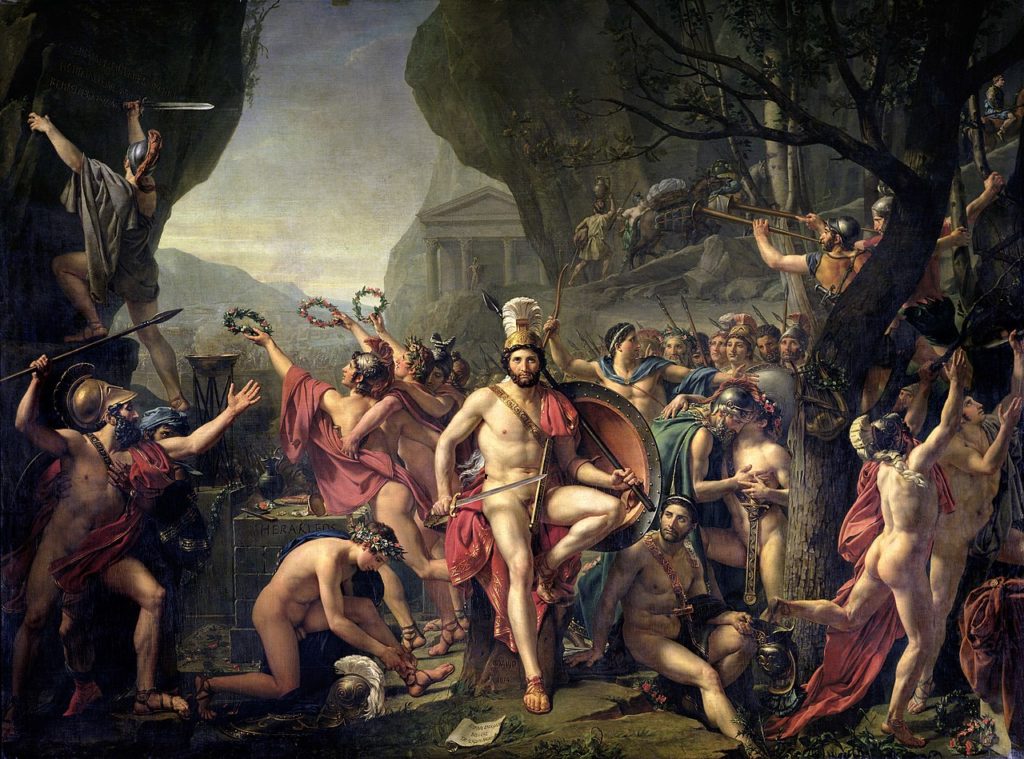 Leonidas en las Termopilas Jacques-Louis David, 1814