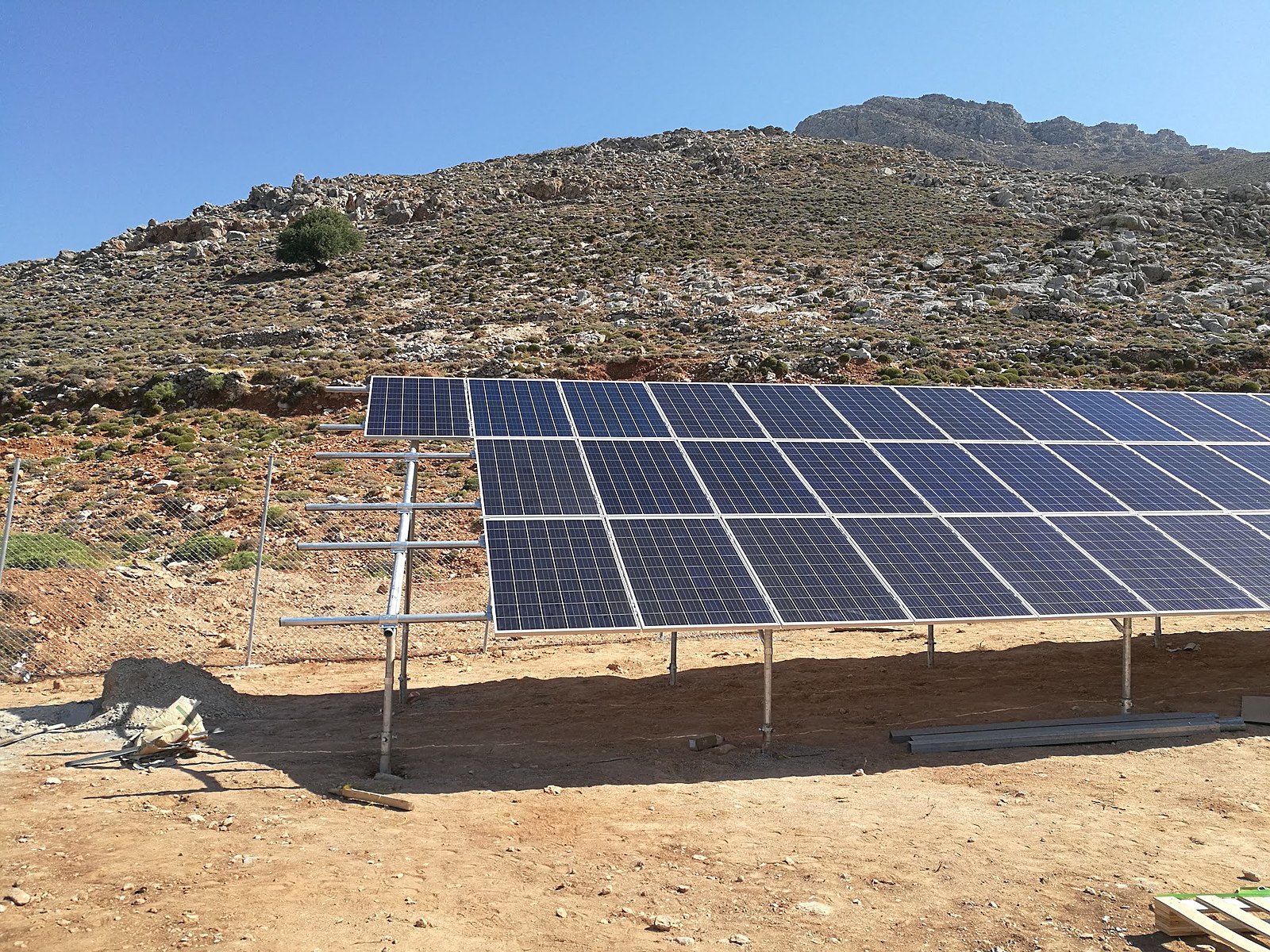 Solar power plant Tilos, Greece 2017