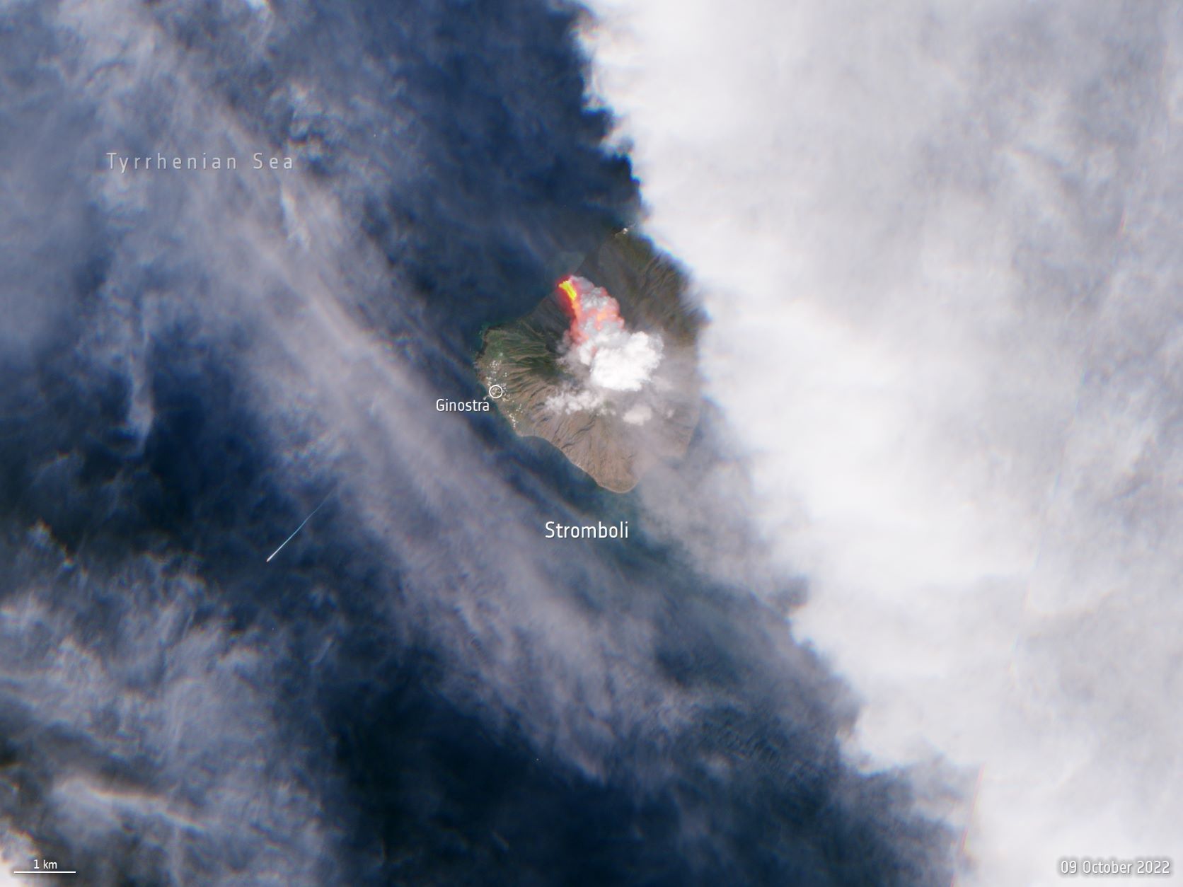 Italy's Stromboli Volcano Eruption Spotted From Space