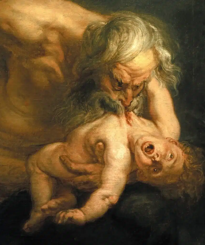 Greek god Chronus eating his child