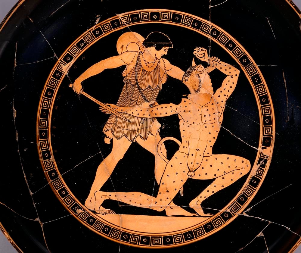 Theseus and Minotaur