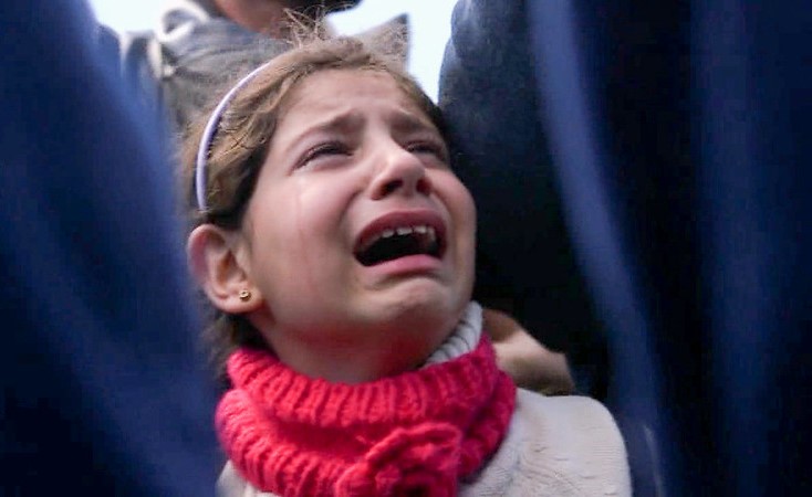 syrian child crying