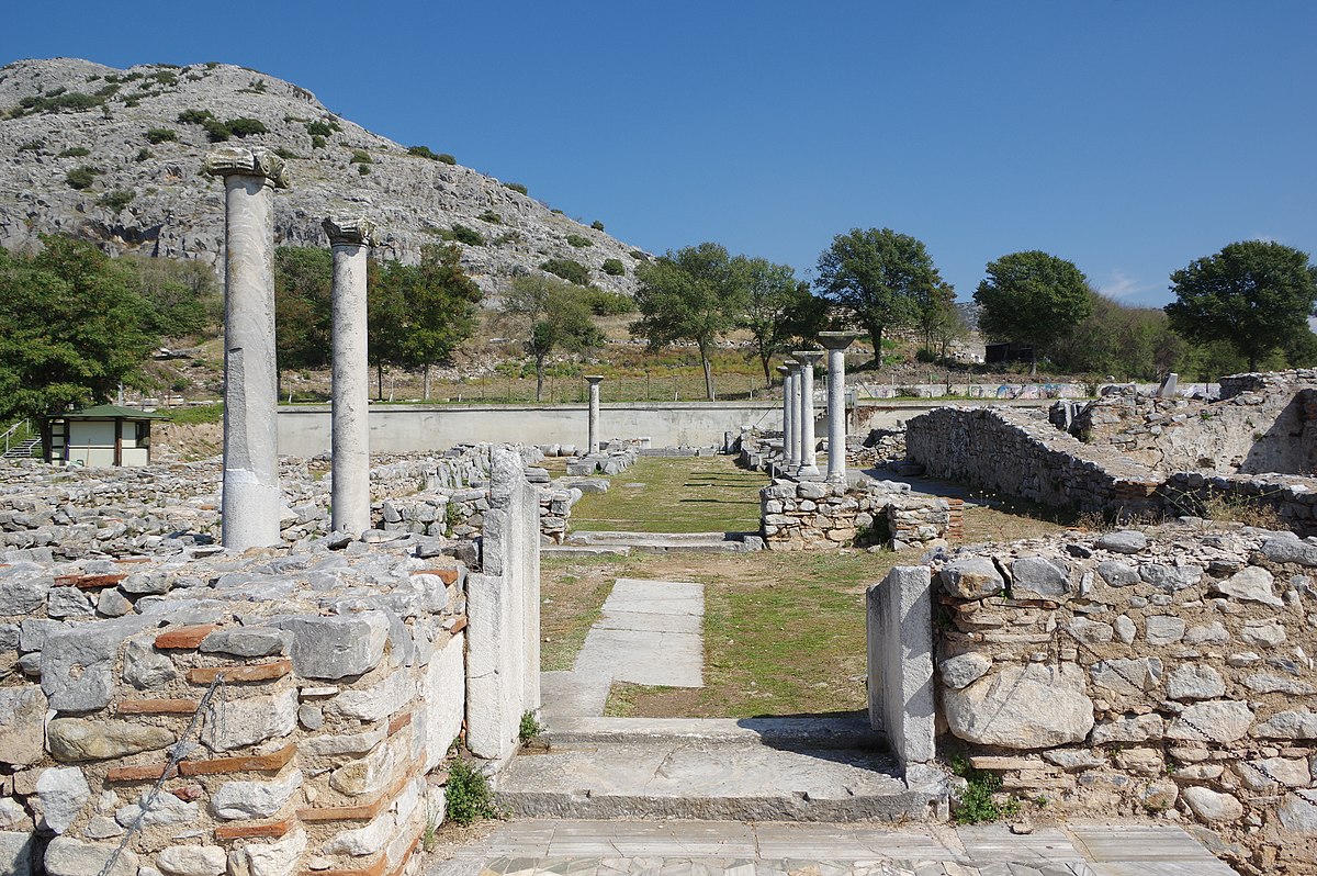 The archaeological site of Philippi. Philippi was one of the cities on the Via Egnatia's route.