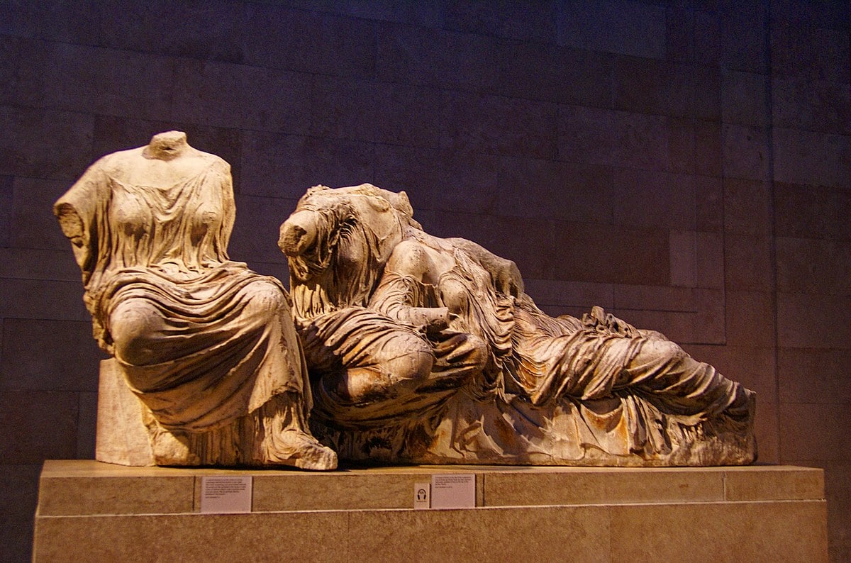 The Parthenon ("Elgin") Sculptures displayed in the British Museum, London.