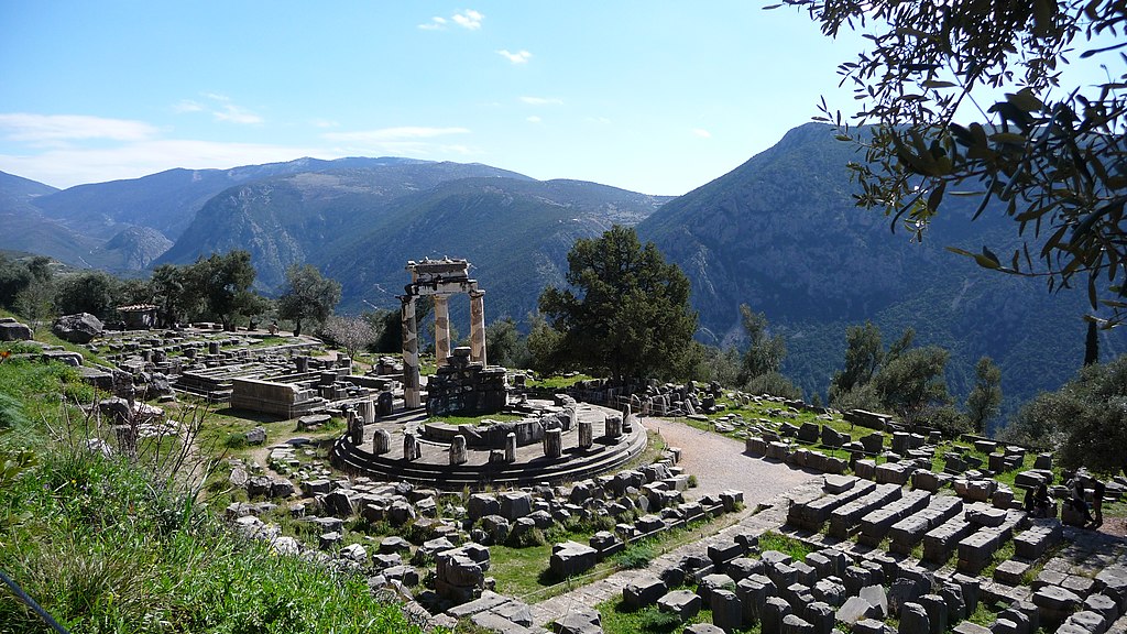 The Athena temple complex, including the Delphic Tholos.