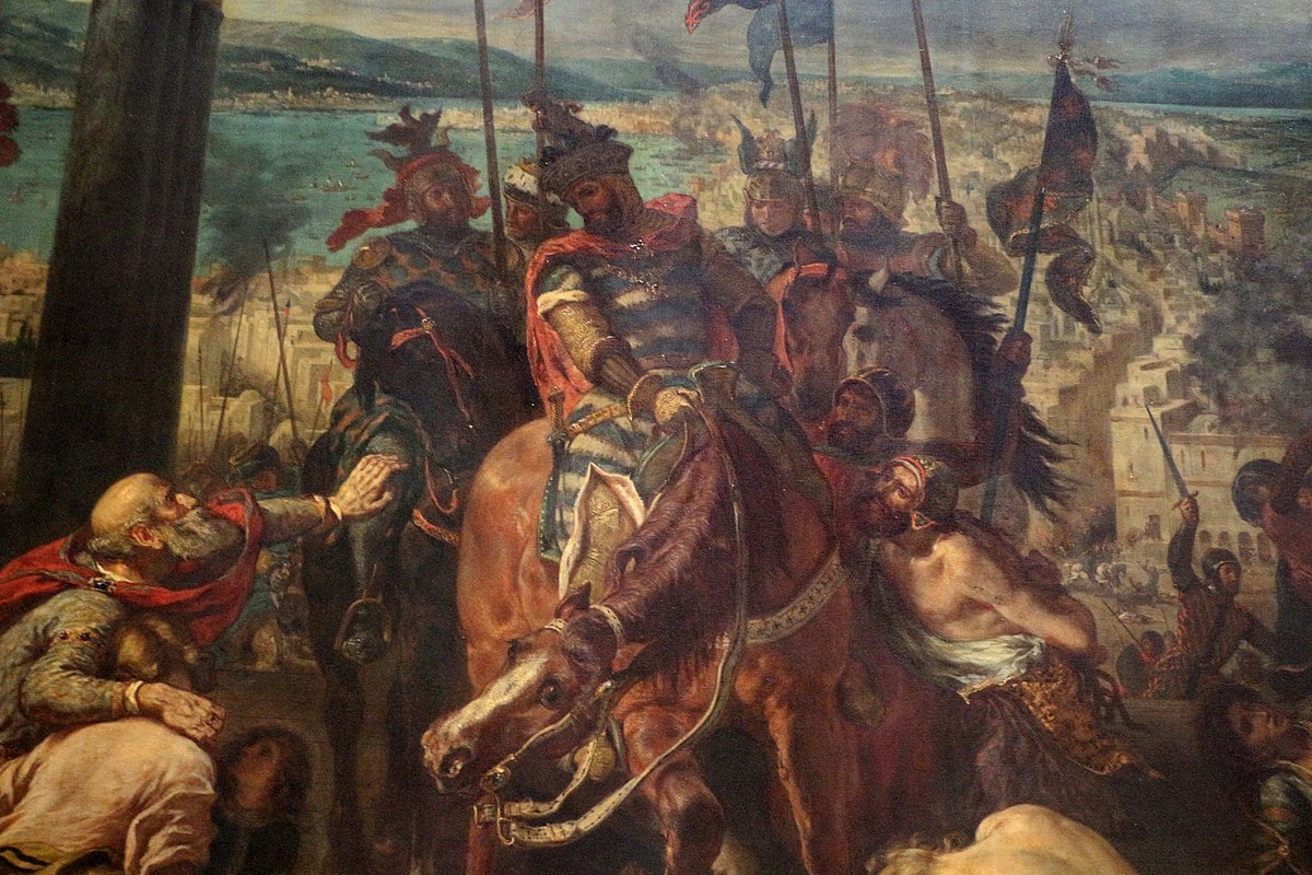Eugene delacroix painting entry of crusades constantinople