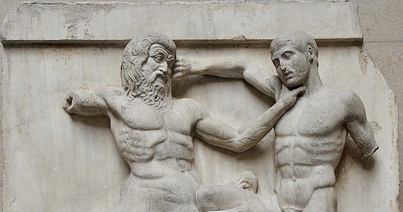 Parthenon marbles centaur Lapith fighting