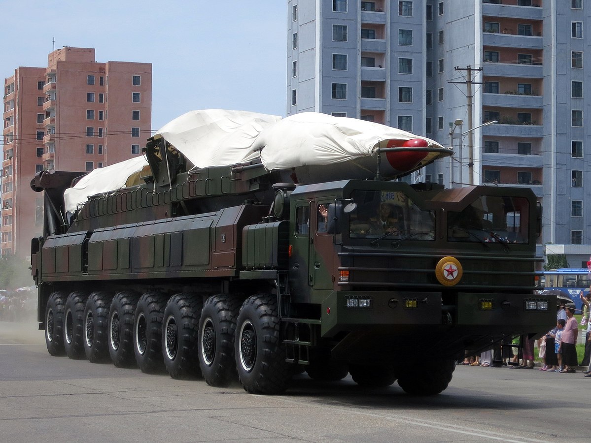A North Korean missile system on parade, 2013. 