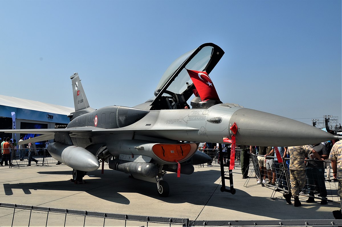 A Turkish F-16, pictured in 2019