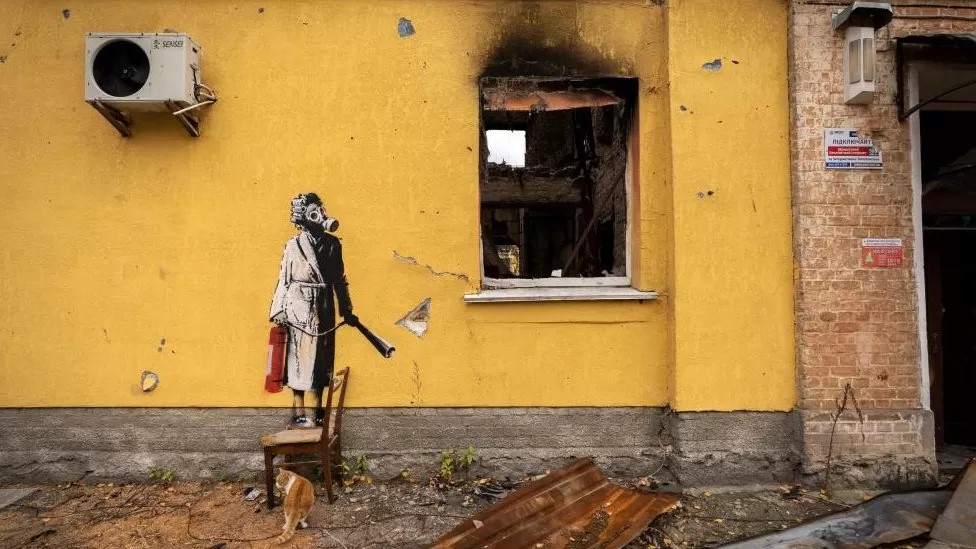 Banksy mural in Ukraine