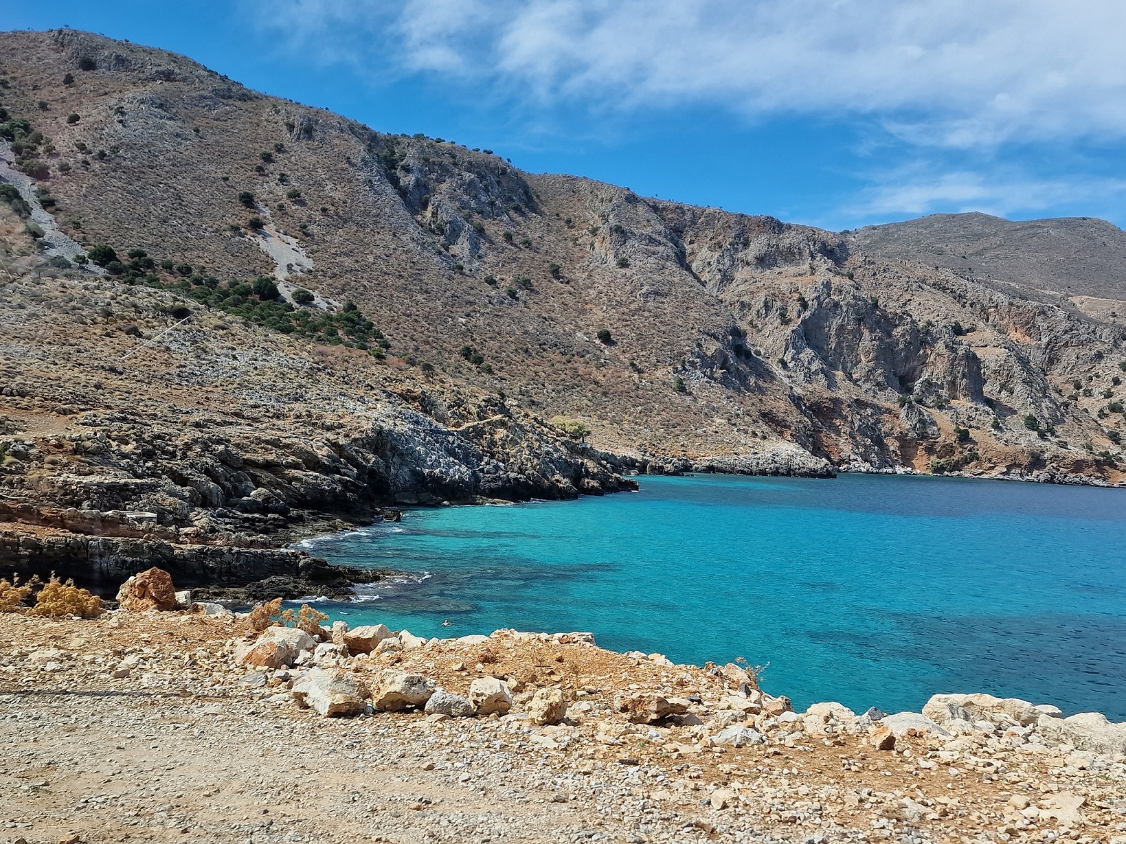 The coast of Chania, Crete. 