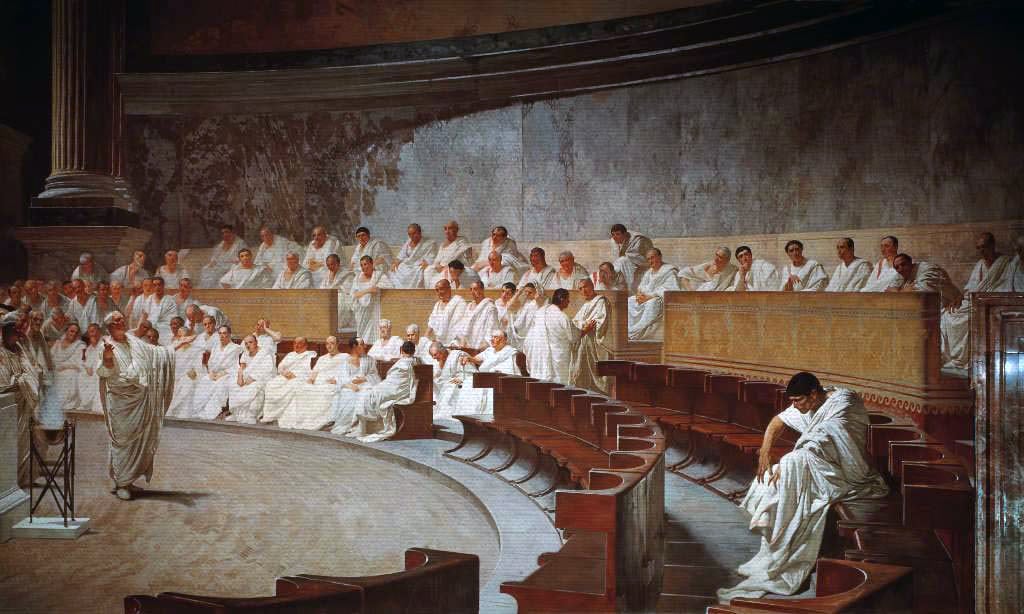 Cicero denounces Catiline by Cesare Maccari
