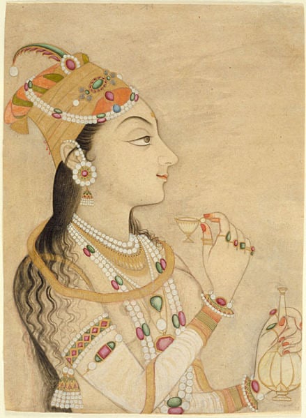 Idealized Portrait of the Mughal Empress Nur Jahan (1577-1645)?, circa 1725-1750, wife of Jahangir, Kishangarh. 