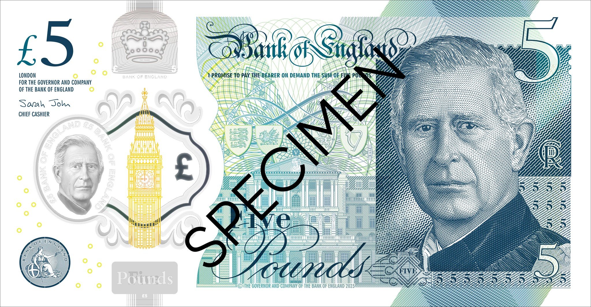 King Charles III £5 note