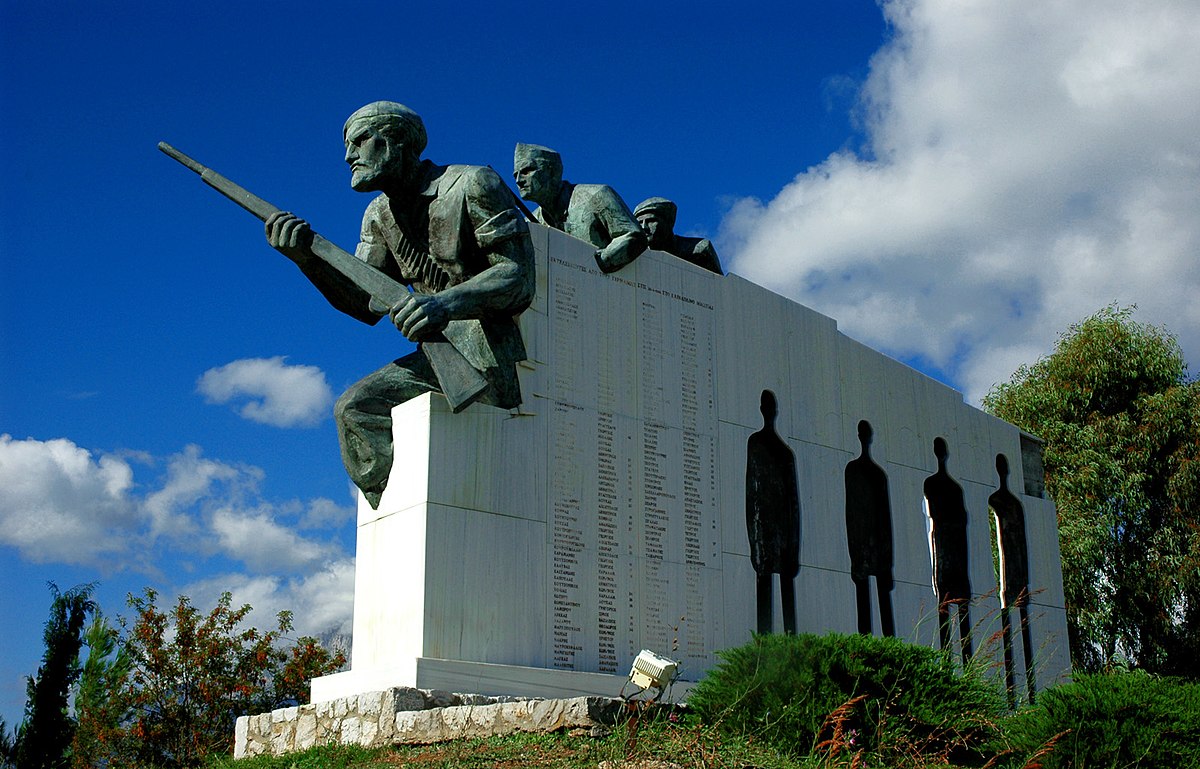 The Karakolithos Memorial, dedicated to victims of of the massacre in Karakolithos by Nazi soldiers.