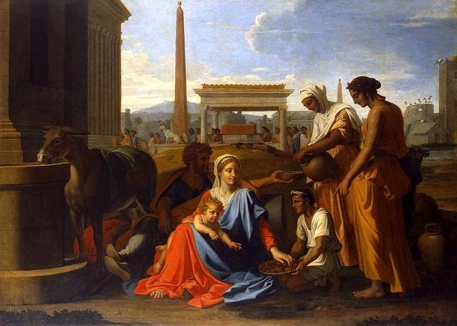 Nicolas Poussin, The Holy Family in Egypt.