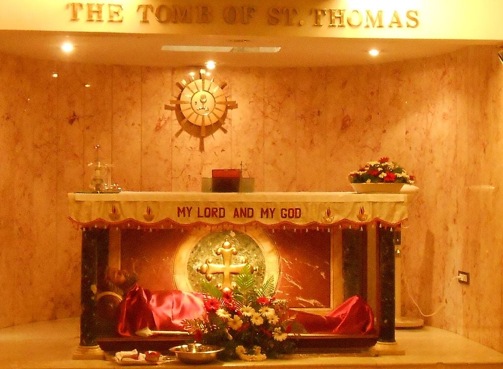 Saint Thomas’s Tomb in India. Image Credits: Mathen Paytappilly Palakkapilly via Wikimedia Commons. 