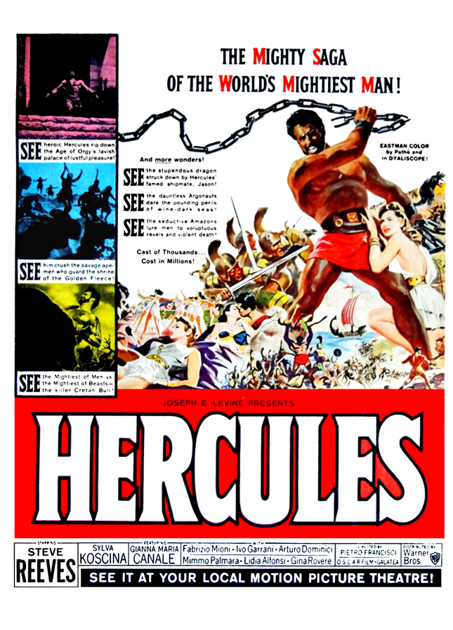 Poster for the release of Hercules in the US