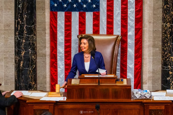 Nancy Pelosi, the outgoing Speaker in the House of Representatives, was a prominent supporter of the legislation protecting same-sex marriage, which was passed today