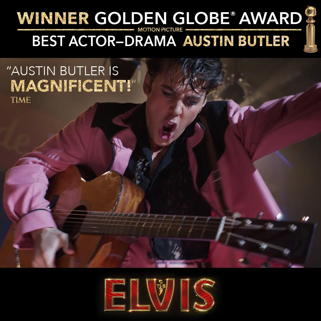 Austin Butler. Golden Globe Winner 2023. Elvis