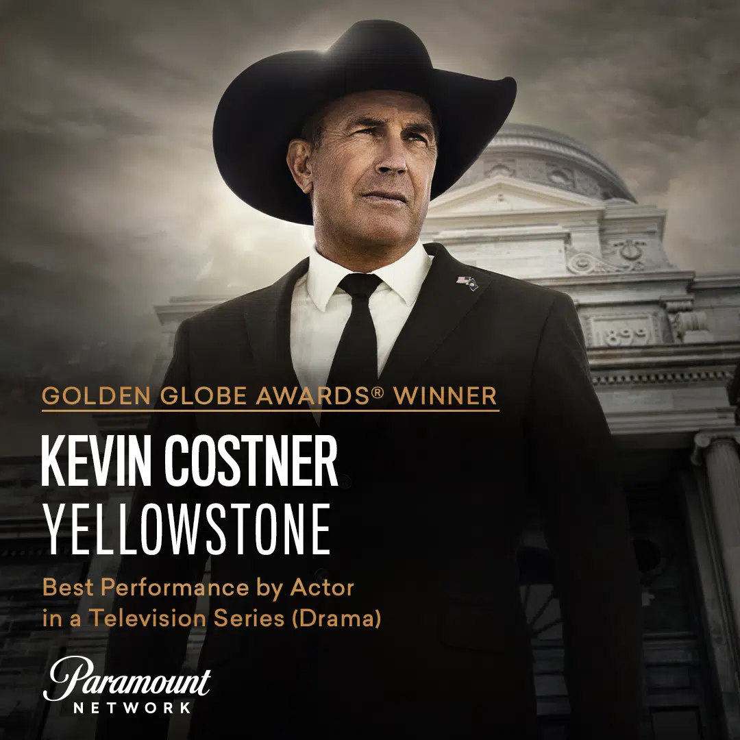 Kevin Costner, Yellowstone, 2023 Golden Globe Winner
