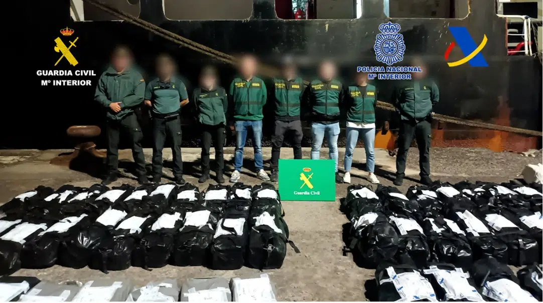 The Blume, a cargo ship owned by a Greek company, was intercepted by Spanish authorities carrying a large cargo of Cocaine off the coast of the Canary Islands