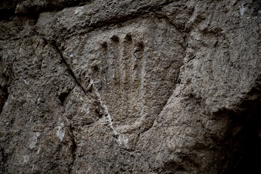 ancient hand imprint