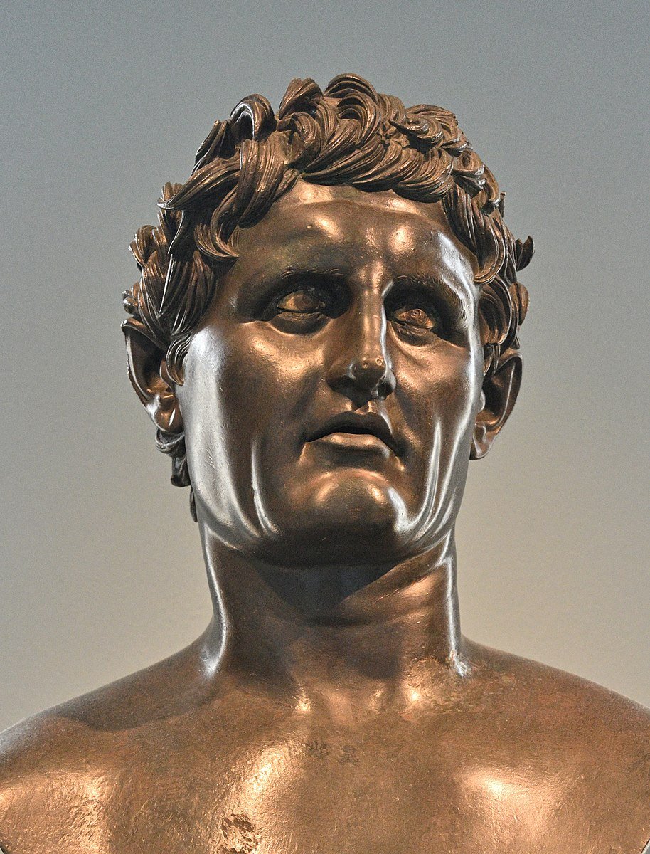 Bust of Seleukos I Nikator, Bronze, Roman, 100BCE-100CE at the Museo Archeologico Nazionale Naples. Image taken by Allan Gluck.