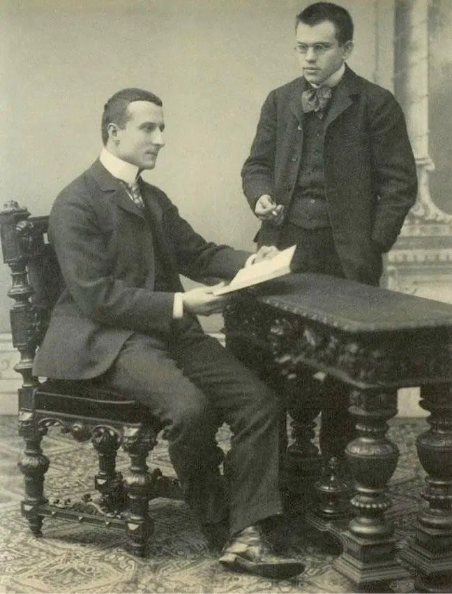Constantine Karatheodori and his friend Lipót Fejér 