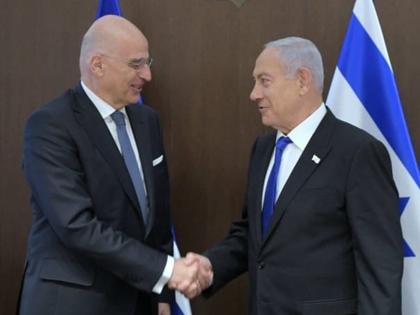 Prime Minister Benjamin Netanyahu and Greek Foreign Minister Nikos Dendias met in Jerusalem to discuss several political, diplomatic, economic, and security issues
