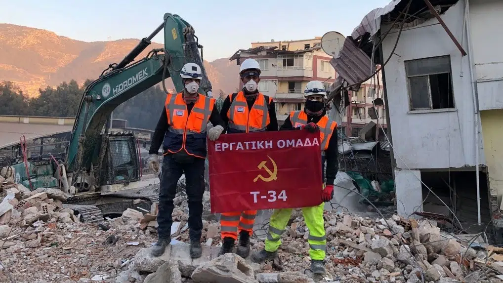 volunteer rescue workers from the T-34 Labor Group in Turkey
