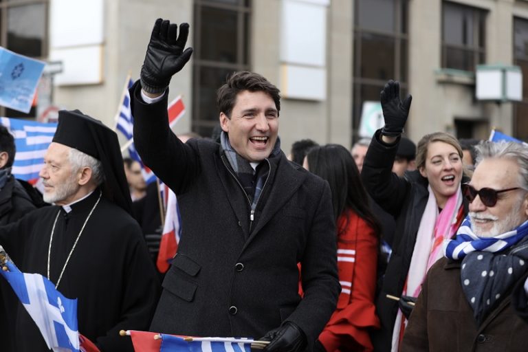 Justin Trudeau Joins Montreal’s Greek Independence Parade