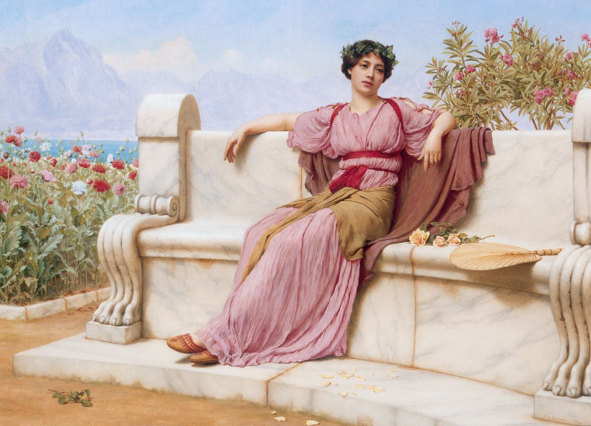 painting of an ancient Greek woman