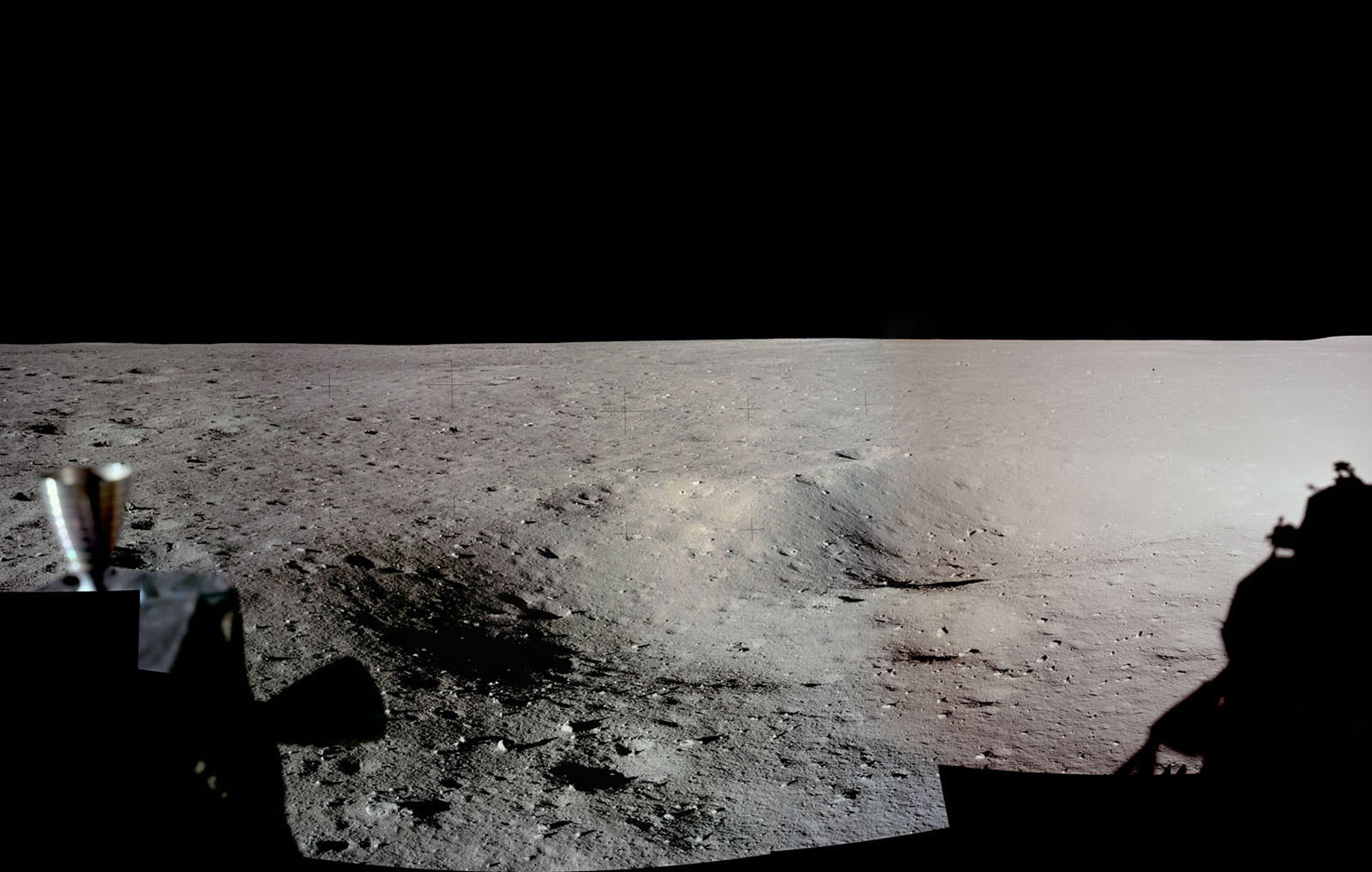 Panorama view of lunar surface