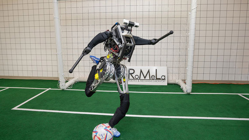 UCLA created the first humanoid soccer-playing robot, ARTEMIS