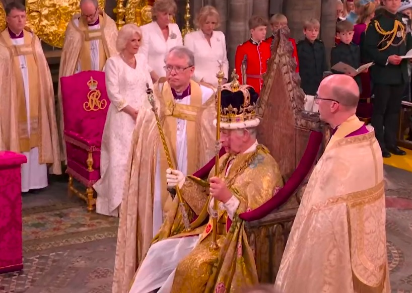 Charles III crowned King at Westminster Abbey in London, May 6, 2023.
