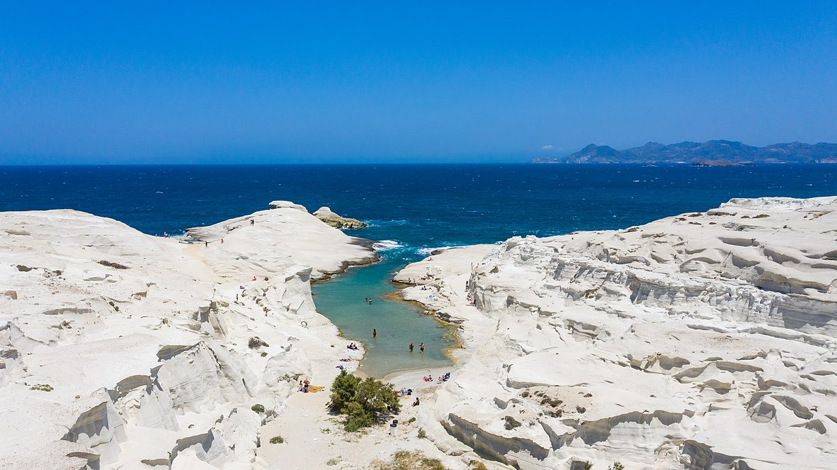 Greek islands natural pools