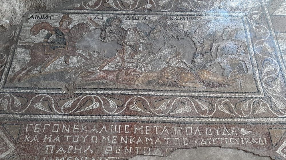 Mosaic Trojan Hero Aeneas