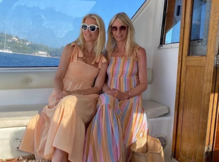 Claudia Schiffer Enjoys Break in Greece